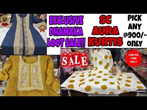 Sc Aura Kurtis | Pick any @ Rs 900 | Dhamaka Sale Offer | Biggest Manufacturer of India