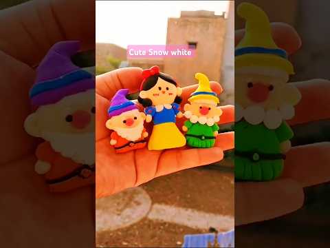 DIY Clay Snow White and Dwarf #shorts#youtubeshorts #diy #art