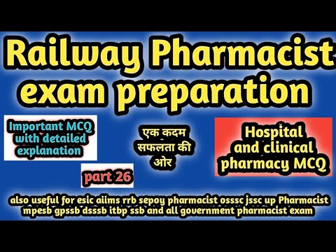 Railway pharmacist exam preparation#rrbpreviousyearquestionpapersolution#pharmamcq#osssc#hssc#esic