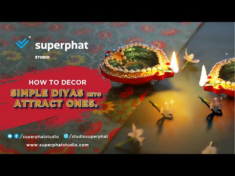 How To Make Designer Diyas | Diwali 2020 | Superphat Studio