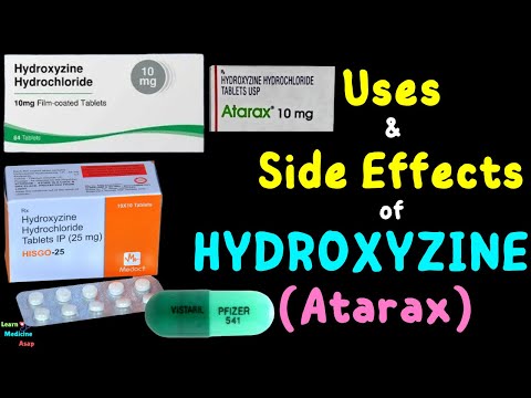 Hydroxyzine (Atarax/Vistaril) – Side Effects, Uses, Mechanism of Action, Dosage, Interactions