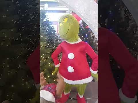 Gemmy 2024 Lifesize Grinch In Santa Suit