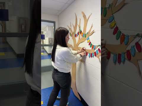 Watch as I hang up our personalized name lights on our classroom tree! 🌟🎄 In this video, I’ll show