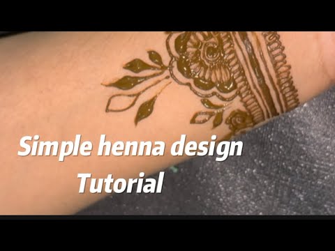 Simple henna tutorial #beginnershenna #easyhennadesign#hennatattooart #viralhennadesign #viralvideo