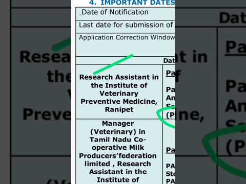 tnpsc notification கால்நடை துறை veterinary research assistant #tnpsc #shorts