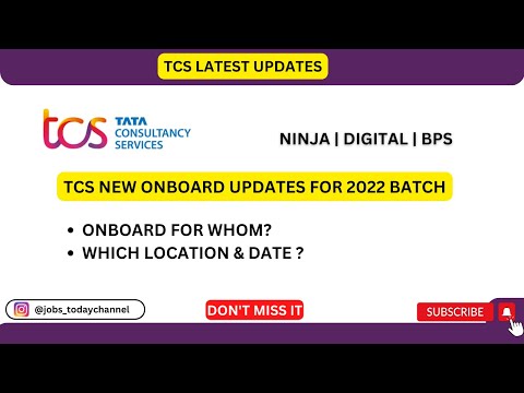 TCS NEW ONBOARD UPDATES | ONBOARD FOR WHOM | FEB JOINING | 2022 BATCH |