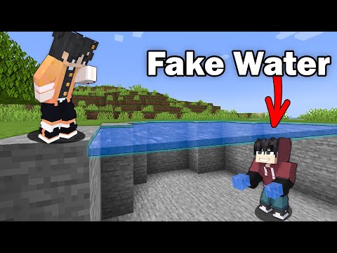 Using FAKE WATER To Prank My FRIENDS in Minecraft! (tagalog)