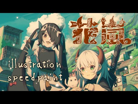 flower storm 花嵐 - Eve fanart ✦ speedpaint 【CLIP STUDIO PAINT】