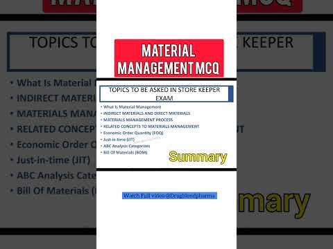 Topics Asked In Store Keeper Exam #materialmanagement #storekeeper  #supplychain #shorts