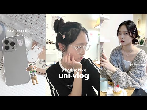 productive uni vlog🖇: iphone 15 pro unboxing, saying goodbyes, scalp massage, uni presentations