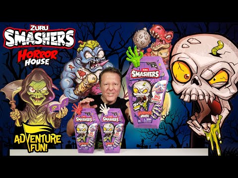 Zuru Smashers Horror House Dino Zombosaur, Reaper Slasher, Zombie Head Scar Monsters Toy review!