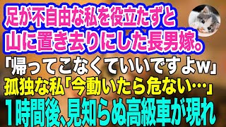 足が不自由な私を山に置き去りにした長男嫁「もう帰ってこなくていいですよｗ」山道で倒れる私「今動いたら危ない…」→1時間後、見知らぬ車が迎えに来て…【スカッとする話】