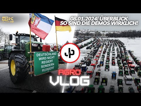 Bauerndemos in ganz Deutschland im Vlog! 08.01.24 Bericht || JP Agrar