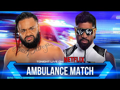 WWE 2K24 | Jey Uso VS Jacob Fatu - Ambulance Match | Raw