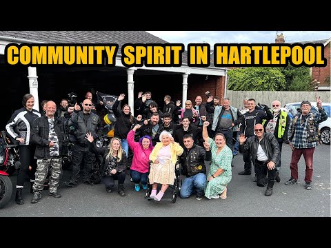 Biker Groups Celebrate with Marjorie Pounder on her 101st Birthday in Hartlepool