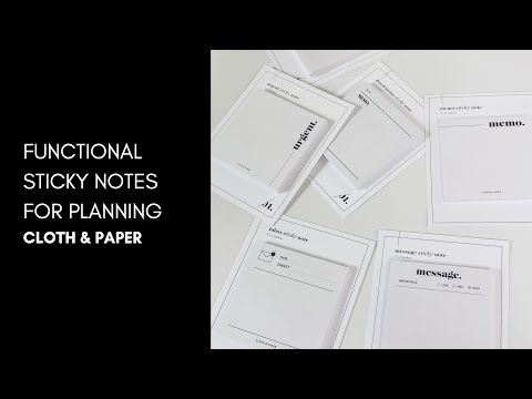 How to Use Our Functional Sticky Note Collection | Cloth & Paper