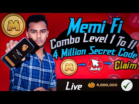 Memefi Secret code Combo | Memefi 4M Combo Claim instant | Memefi Secret Code । All Level Completed