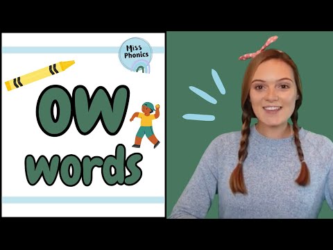 'ow' Words | Blending Phonics | ow 'blow' Words with Pictures | Learn to Read | British Teacher