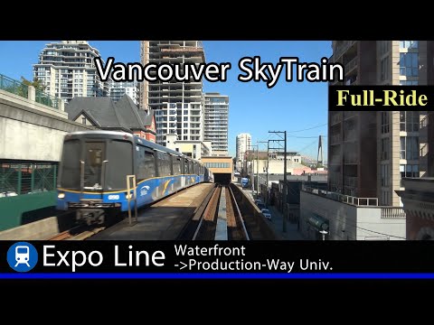 [4K]Vancouver SkyTrain Front View - Waterfront to Production-Way Univ.(Bombardier ART Mark II)