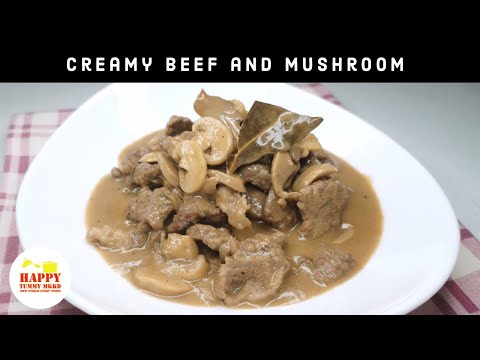 Creamy Beef and Mushroom recipe | Beef and Mushroom with coconut cream @HappyTummyMKKD