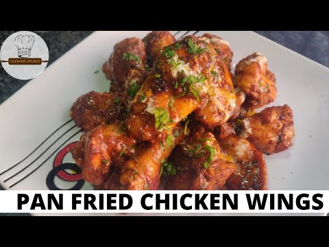 Chicken Wings Recipe (Pan Fried) | BBQ Chicken Wings (Crispy)