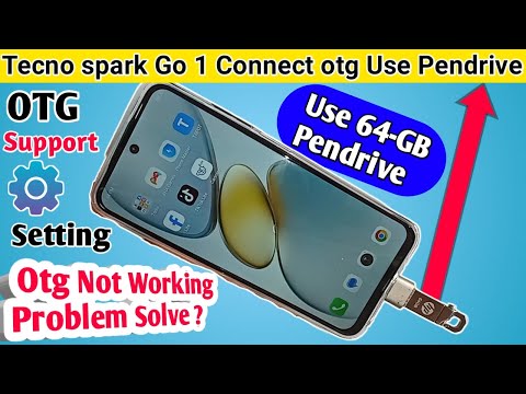 Tecno spark go 1 connect otg use pendrive // how to connect otg in tecno spark go 1