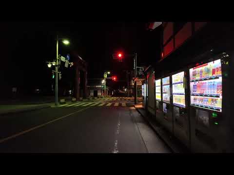 Midnight Walk through shrine town | Kamakura, Japan. Relaxing Natural City ambience【4K Japan】