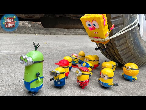 Satisfying with Unboxing MINIONS Crushing Crunchy With SPONGEBOB SquarePants Toy