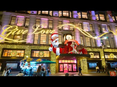 New York City Early Christmas Decorations In November Greely Square, Macys & Bryant Park