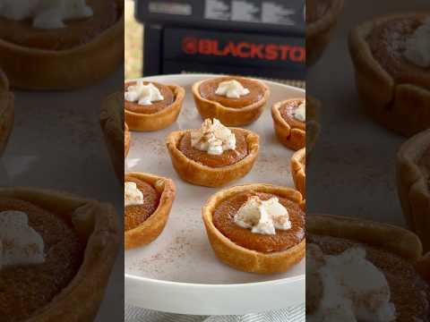 Jess made Thanksgiving dessert easy with these mini pumpkin pies in the Blackstone pizza oven!