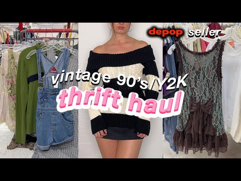 VINTAGE 90's/Y2K THRIFT HAUL | full time depop seller 🧚‍♀️🎀