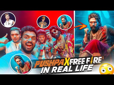 Meeting Puspha In Real Life 😱 Pushpa Collab Free Fire Max Song Vlog - Garena Free Fire Max