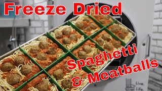 Freeze Dried Spaghetti & Meatballs -- Perfect Portions #traydividers #freezedriedspaghetti