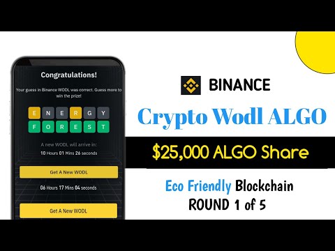 Binance crypto wodl complete answers Algo || Crypto wodl 5,6,7 letters theme Eco Friendly Blockchain