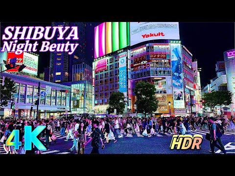 Tokyo Shibuya Night Walk • A Beautiful Mini World at Night | 4K HDR Japan Walk 💝✨