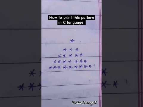 pattern in C| Clanguage tutorial #shorts #coding#cs