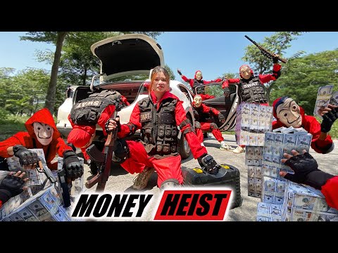 PARKOUR VS MONEY HEIST:Money Heist breaks into police base to rescue bad guy, steal money | Epic POV