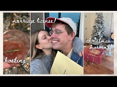 VLOG: having Christmas morning, getting our marriage license, packing for paris + hosting!