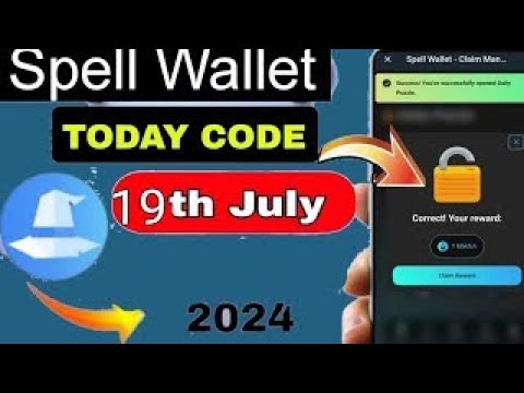 Spell Wallet Daily Puzzle 19 July | Spell Wallet Today Puzzle Cards 19 July | Spell Wallet Mining