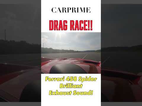 Drag Race - Ferrari 458 Spider Brilliant Exhaust Sound Full Acceleration #shorts