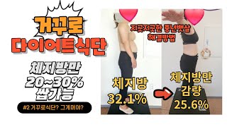 거꾸로다이어트식단/체지방 20~30% 쌉가능(거꾸로 먹는방법 아님)