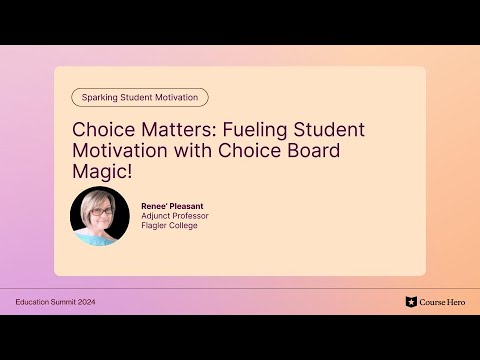 Choice Matters: Fueling Student Motivation with Choice Board Magic!