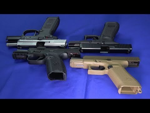 Four X Guns Compared at the Range - Glock & FN