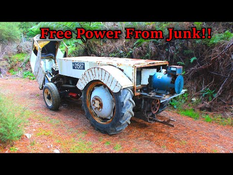 How I Modified a Tractor to Power My Home and Workshop, Fueled by Free waste cooking oil