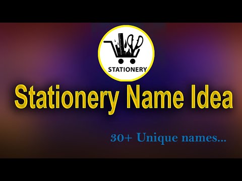 Stationery shop name ideas. Stationery business name Ideas. Office supplies business name Idea.