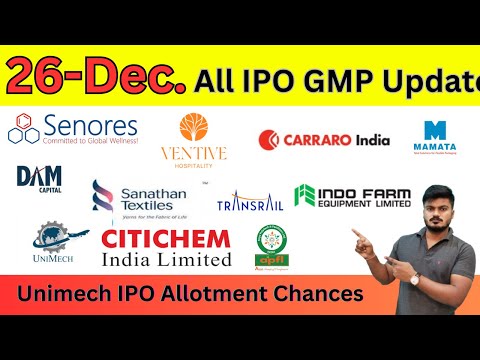 All IPO 10 GMP Today | Unimech IPO Allotment Chances | Senores ipo allotment status | Anya Polytech