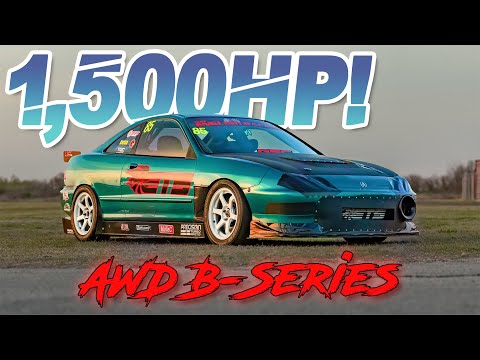 1500HP AWD B-Series Integra - 1.9L Honda DOMINATES 1500+HP EXOTICS! (Fastest Integra EVER)