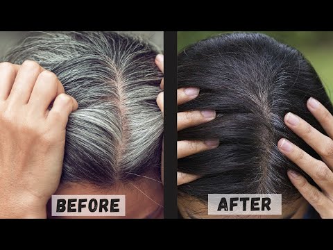 From white hair to black hair naturally in just 1 hour and hair grows with rice & coffee