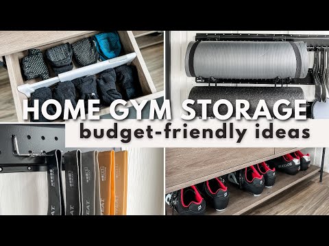 SMALL HOME GYM STORAGE & ORGANIZATION | Organizing Workout & Yoga Accessories With HART Garage Rails