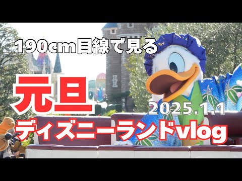 190cm目線で見る 元旦 東京ディズニーランドvlog 2025.1.1